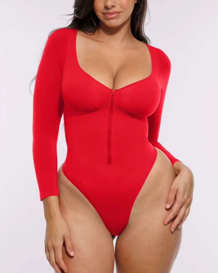 Bodysuit ©️ Reloj de Arena Cierre Manga Larga Premium 🥇