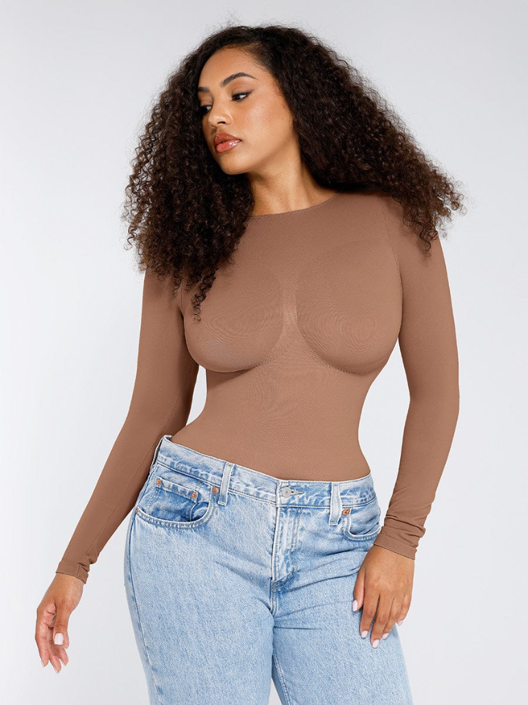 Bodysuit ©️ Viral Original Reductor de Abdomen Manga Larga Premium 🥇 Calzón