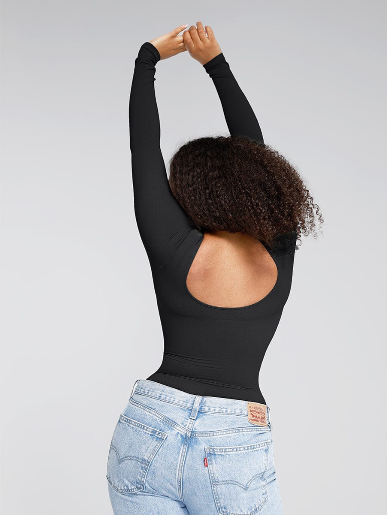 Bodysuit ©️ Viral Original Reductor de Abdomen Manga Larga Premium 🥇 Calzón