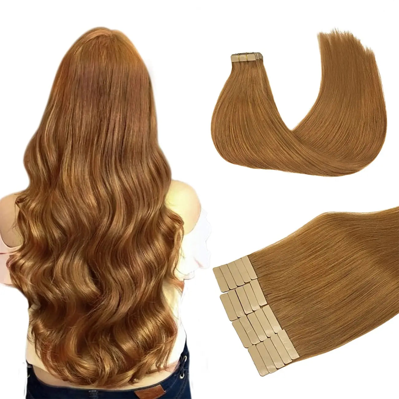 Extensiones CINTA ADHESIVA BALAYAGE 60 cm Largo Cabello Virgen 100%