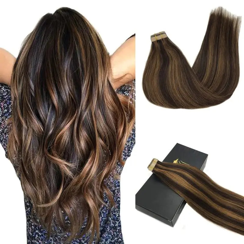Extensiones CINTA ADHESIVA BALAYAGE 60 cm Largo Cabello Virgen 100%