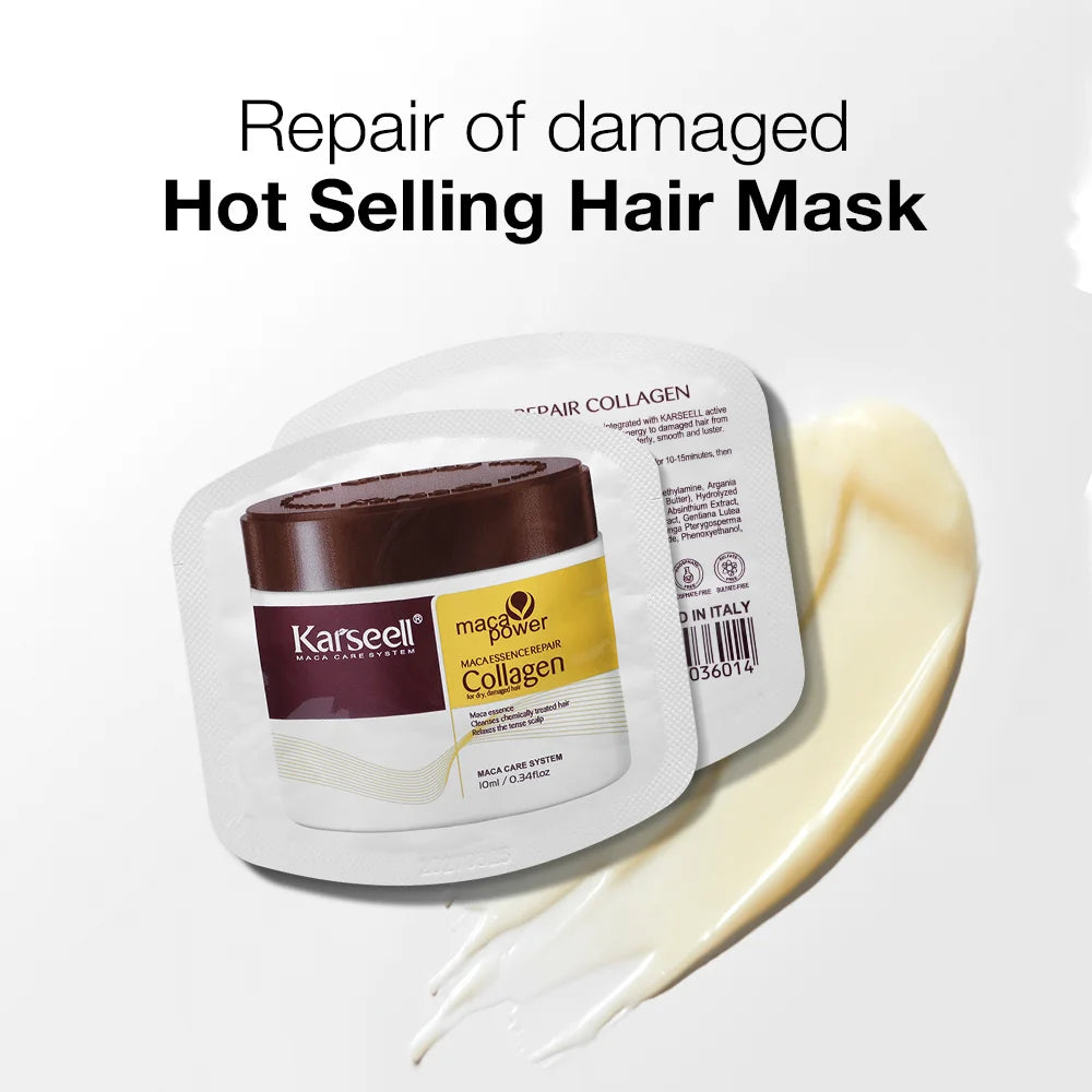 Mascarilla capilar de colágeno Karseell Pack 24 unidades