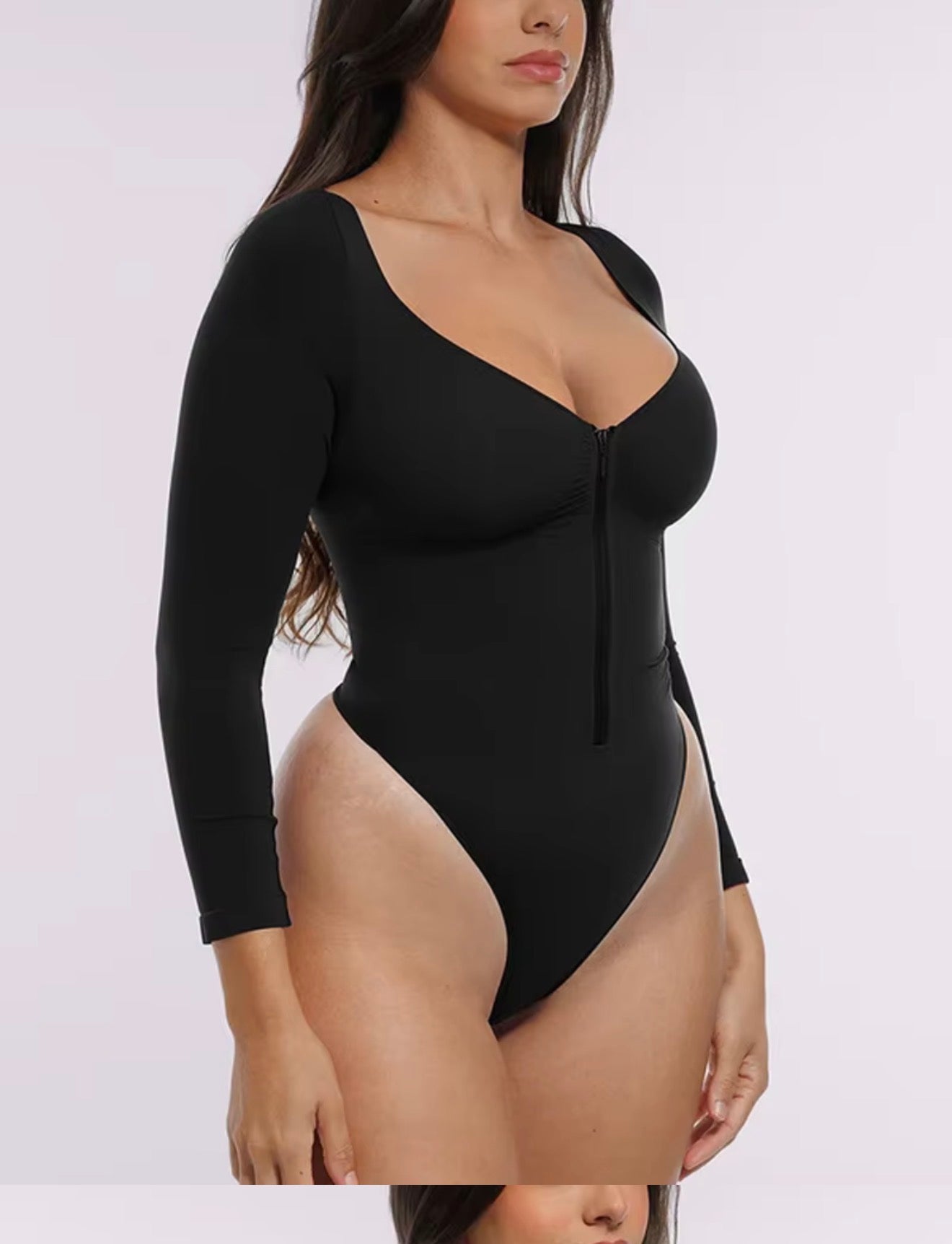 Bodysuit ©️ Reloj de Arena Cierre Manga Larga Premium 🥇
