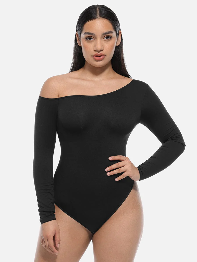 Bodysuit Asimétrico Manga Larga