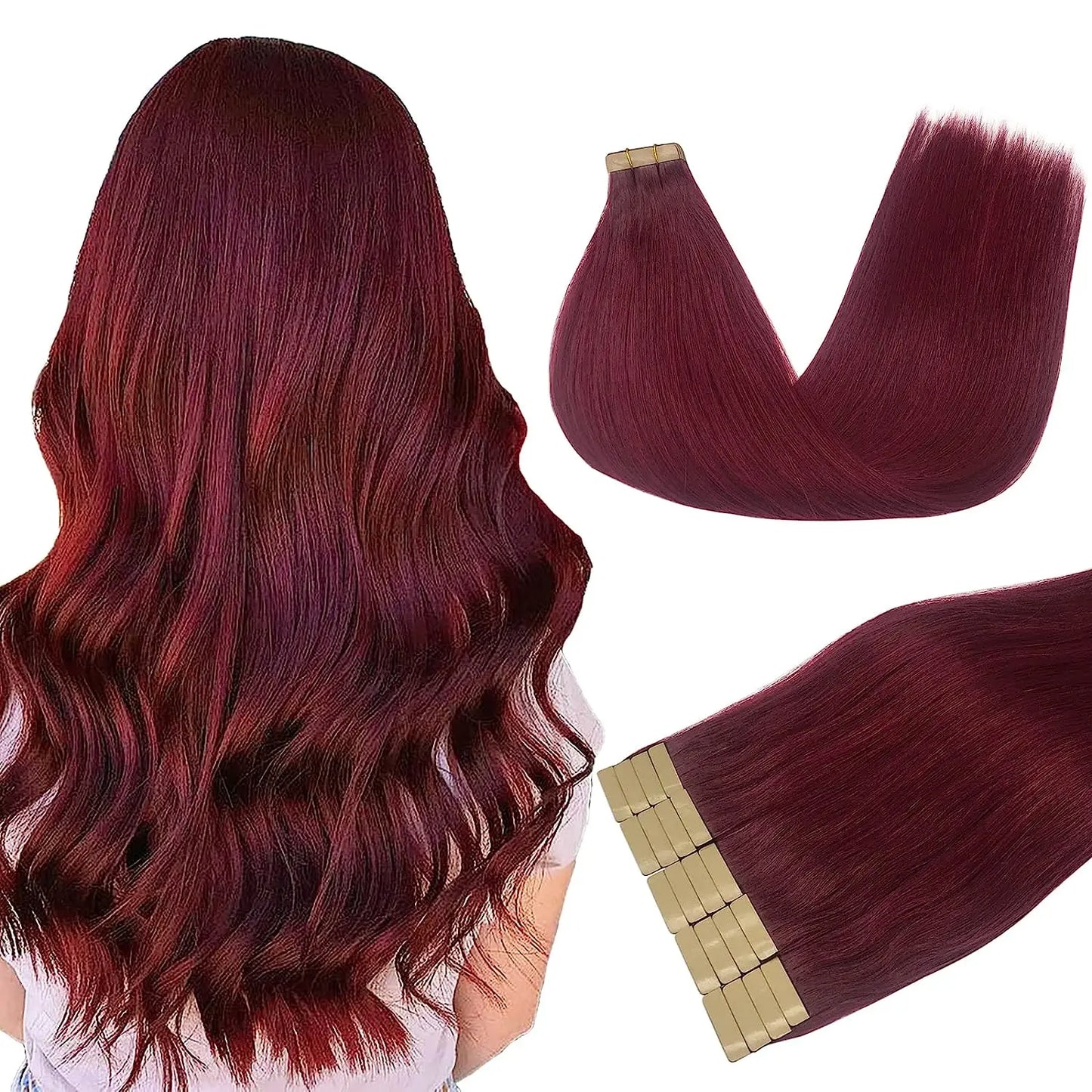 Extensiones CINTA ADHESIVA BALAYAGE 60 cm Largo Cabello Virgen 100%