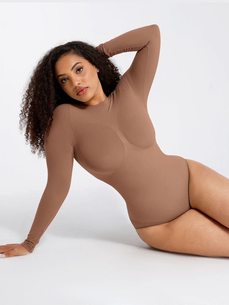 Bodysuit ©️ Viral Original Reductor de Abdomen Manga Larga Premium 🥇 Calzón