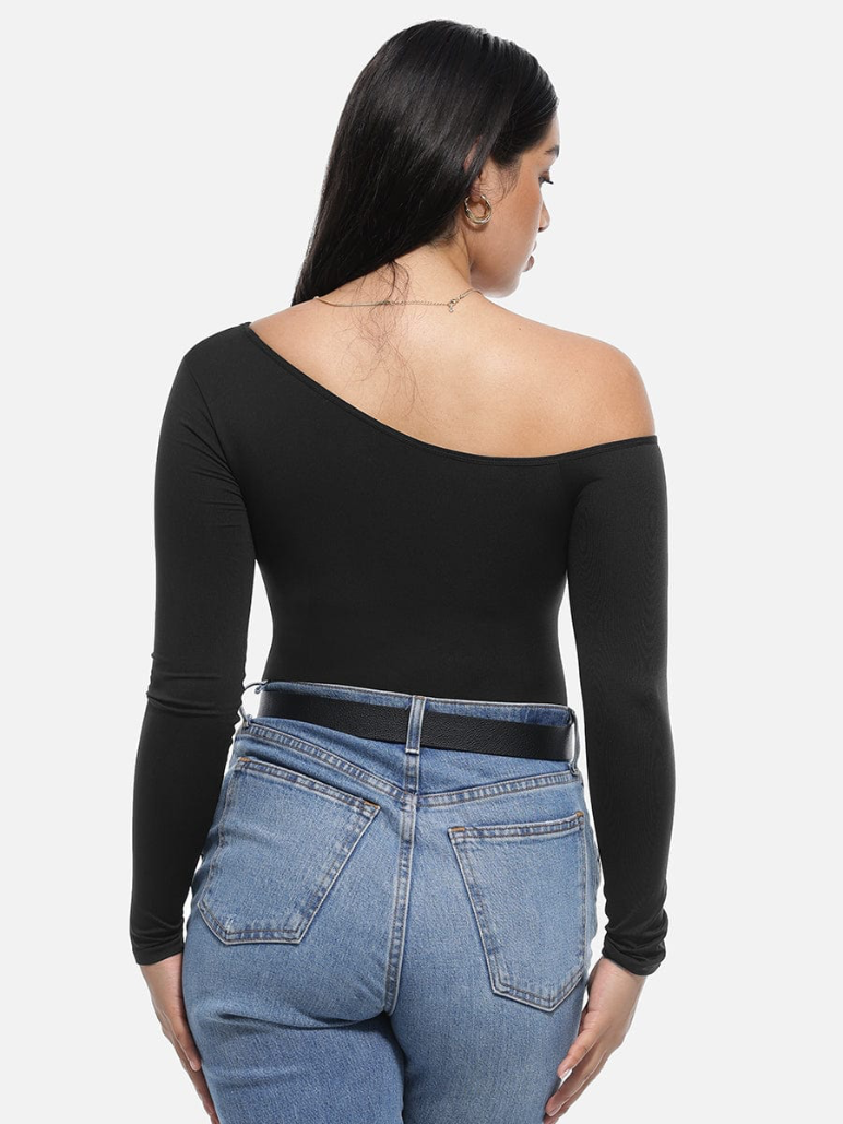 Bodysuit Asimétrico Manga Larga