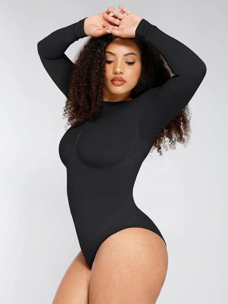 Bodysuit ©️ Viral Original Reductor de Abdomen Manga Larga Premium 🥇 Calzón