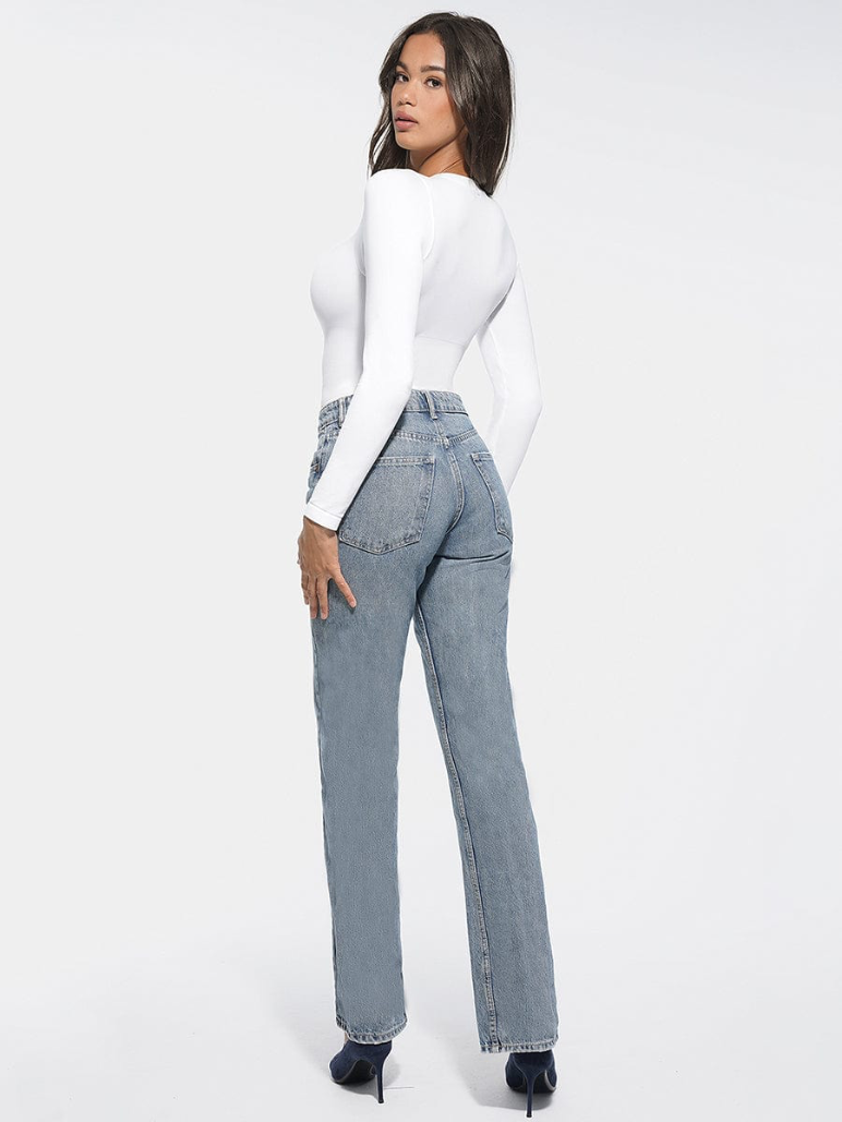 Body Faja Modelador Cuello Redondo Calzon