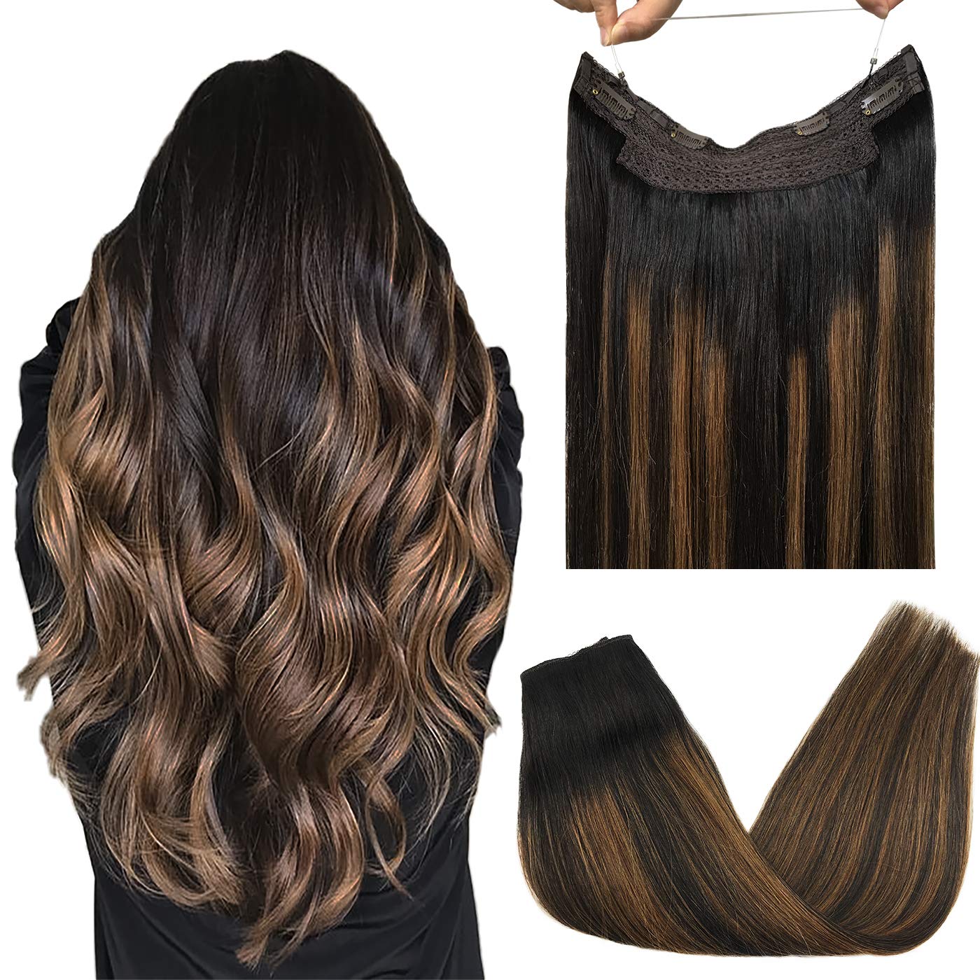 EXtensiones HILO INVISIBLE Balayage 50 cm Largo Cabello Virgen 100%