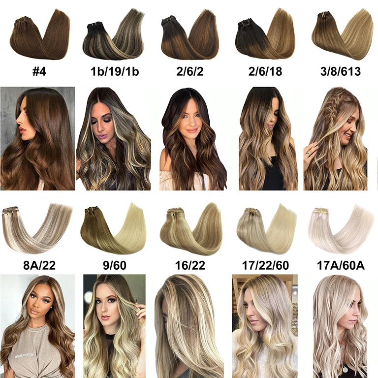 Extensiones POR CAPAS  Balayage 60 cm Largo Cabello Virgen 100%