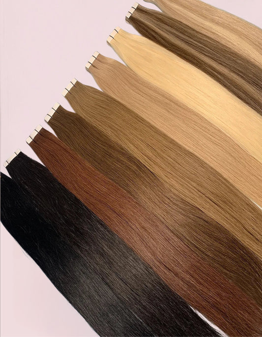 Extensiones ADHESIVAS  60 cm Largo Cabello Virgen 100 %