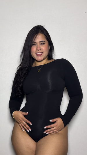 Bodysuit ©️ Viral Original Reductor de Abdomen Manga Larga Premium 🥇 Calzón