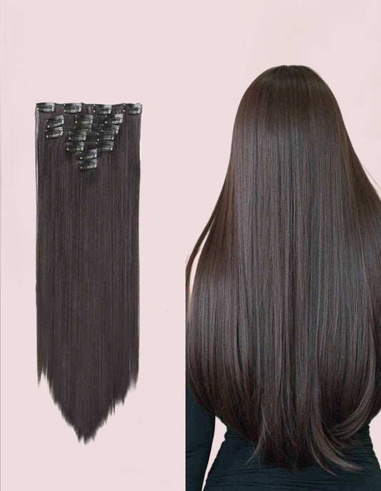 Extensiones POR CAPAS Negro Natural 76 cm largo Cabello Virgen 100%