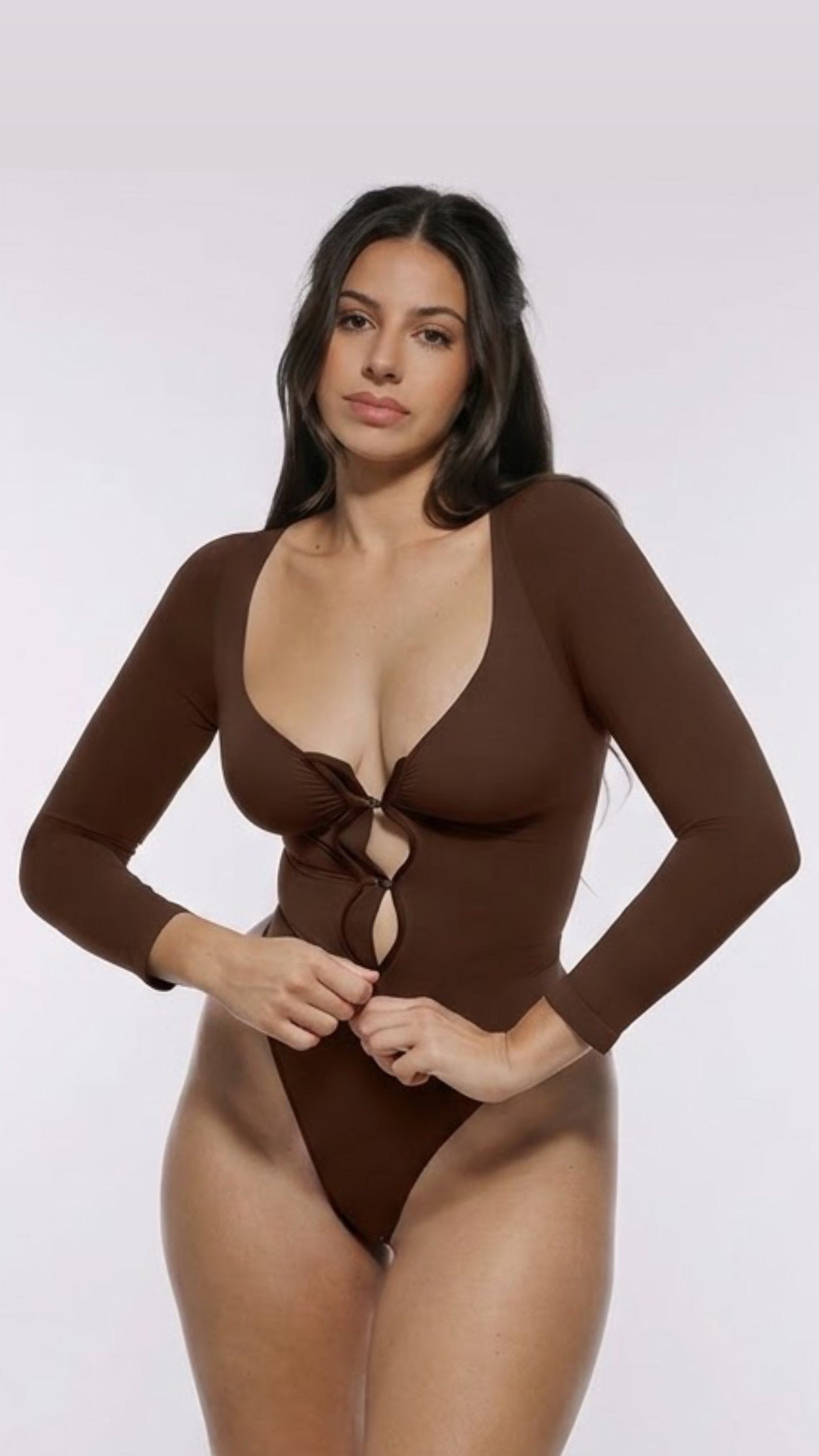 Bodysuit ©️ Reloj de Arena Cierre Manga Larga Premium 🥇