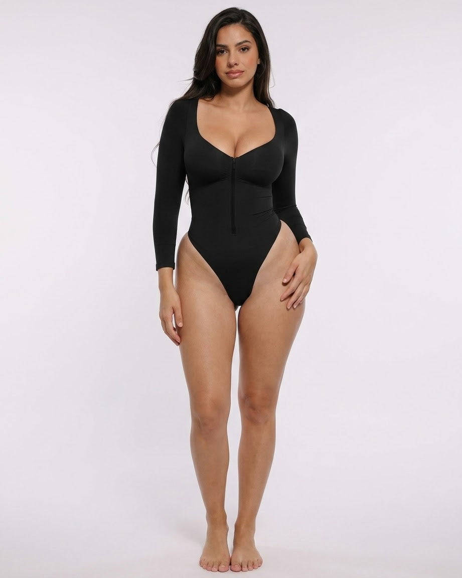 Bodysuit ©️ Reloj de Arena Cierre Manga Larga Premium 🥇