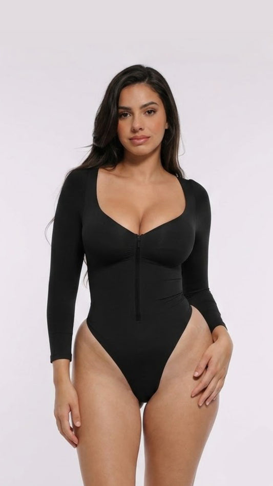 Bodysuit ©️ Reloj de Arena Cierre Manga Larga Premium 🥇