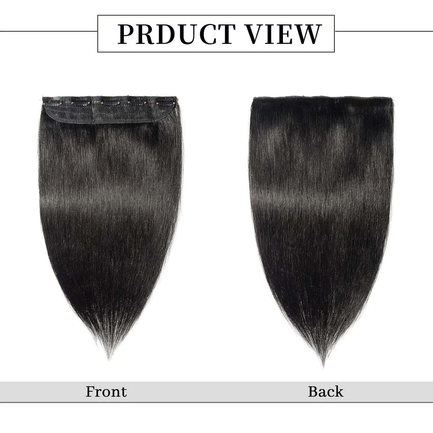 Cortina 5 Clips 66 cm de Largo Cabello VIRGEN ©️100% Natural 100 gr