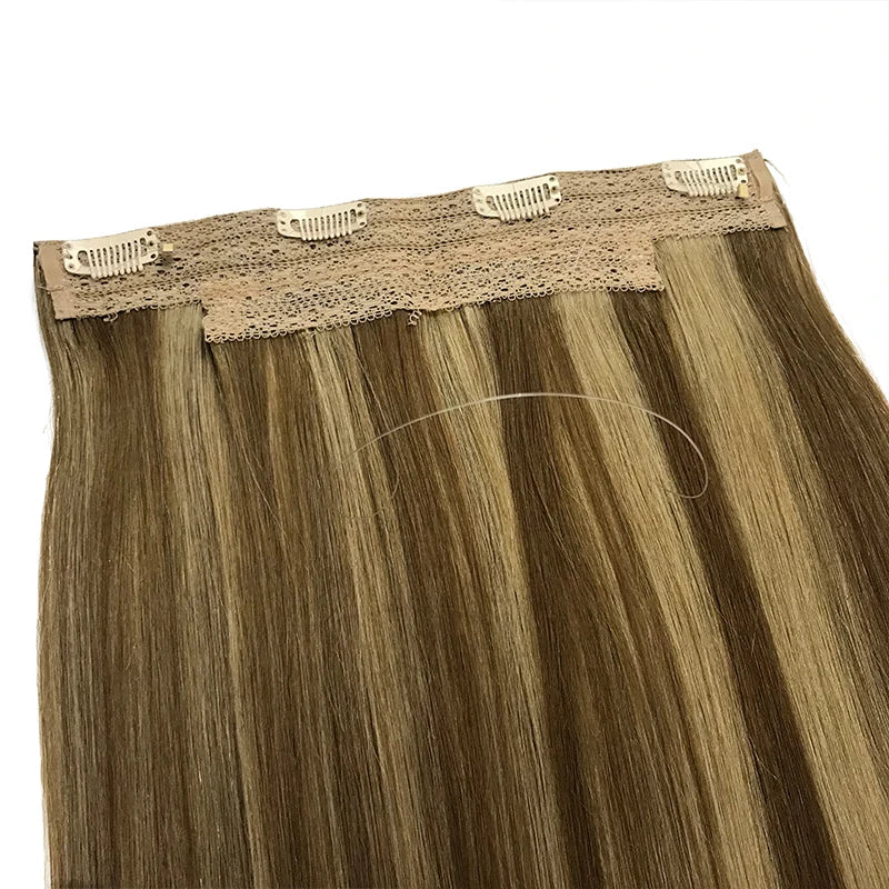 Extensiones HILO INVISIBLE 66 cm Largo 150 gr  Cabello Virgen ©️ Natural 100%