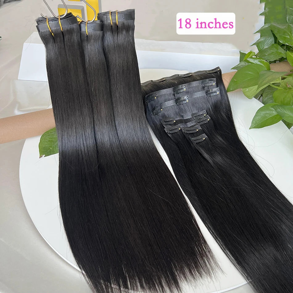 Extensiones POR CAPAS Negro Natural 76 cm largo Cabello Virgen 100%
