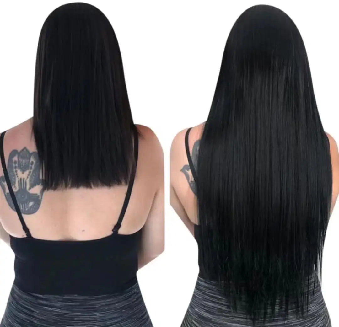 Extensiones ADHESIVAS  60 cm Largo Cabello Virgen 100 %