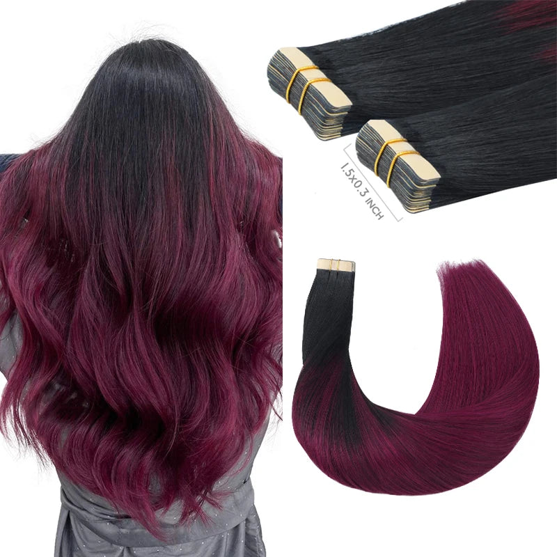 Extensiones CINTA ADHESIVA BALAYAGE 60 cm Largo Cabello Virgen 100%