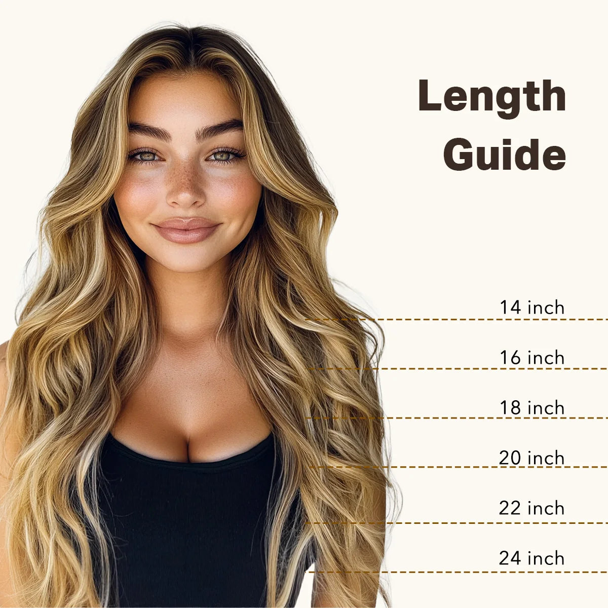 Extensiones CINTA ADHESIVA BALAYAGE 60 cm Largo Cabello Virgen 100%
