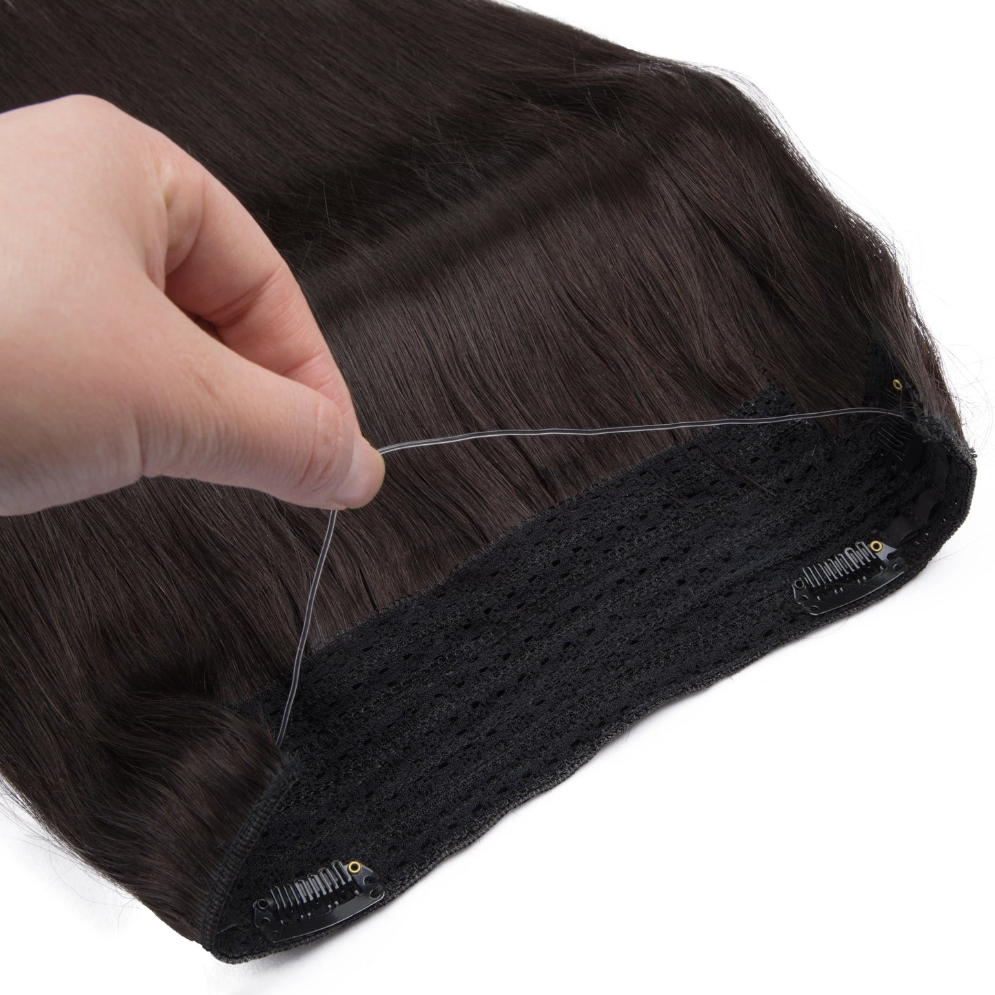 Extensiones HILO INVISIBLE 66 cm Largo 150 gr  Cabello Virgen ©️ Natural 100%