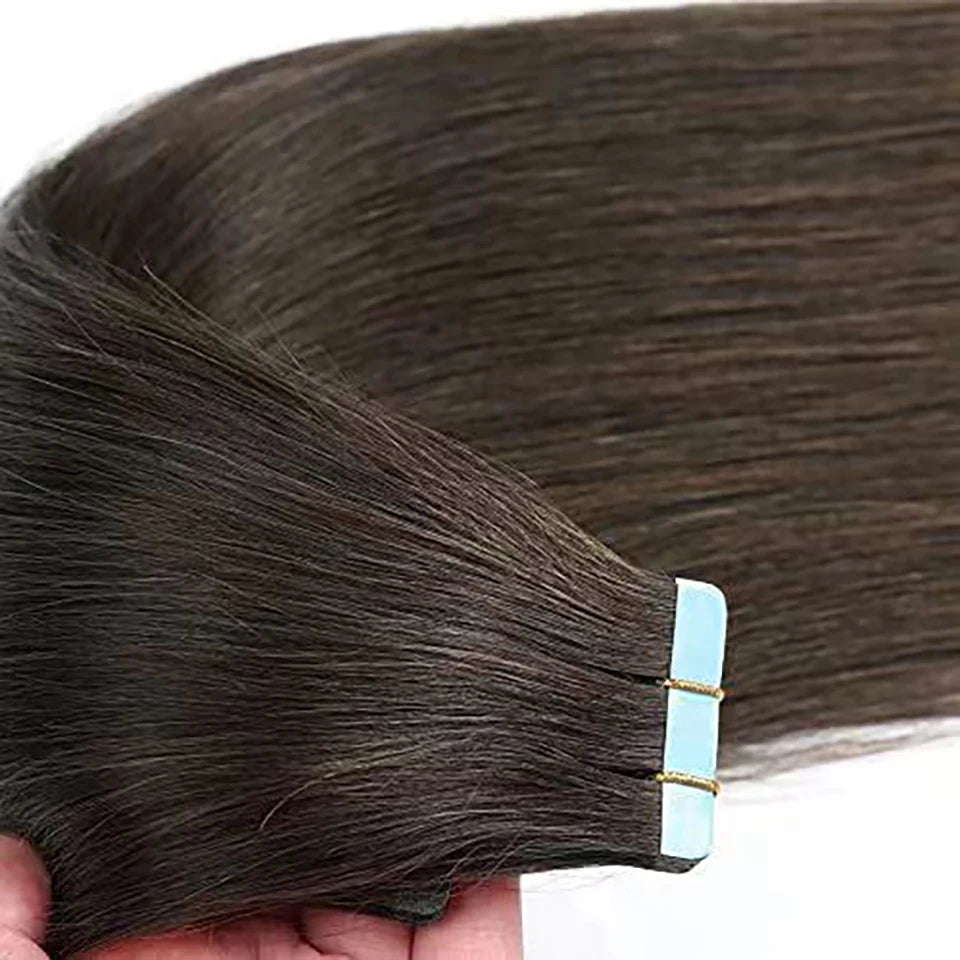 Extensiones ADHESIVAS  60 cm Largo Cabello Virgen 100 %