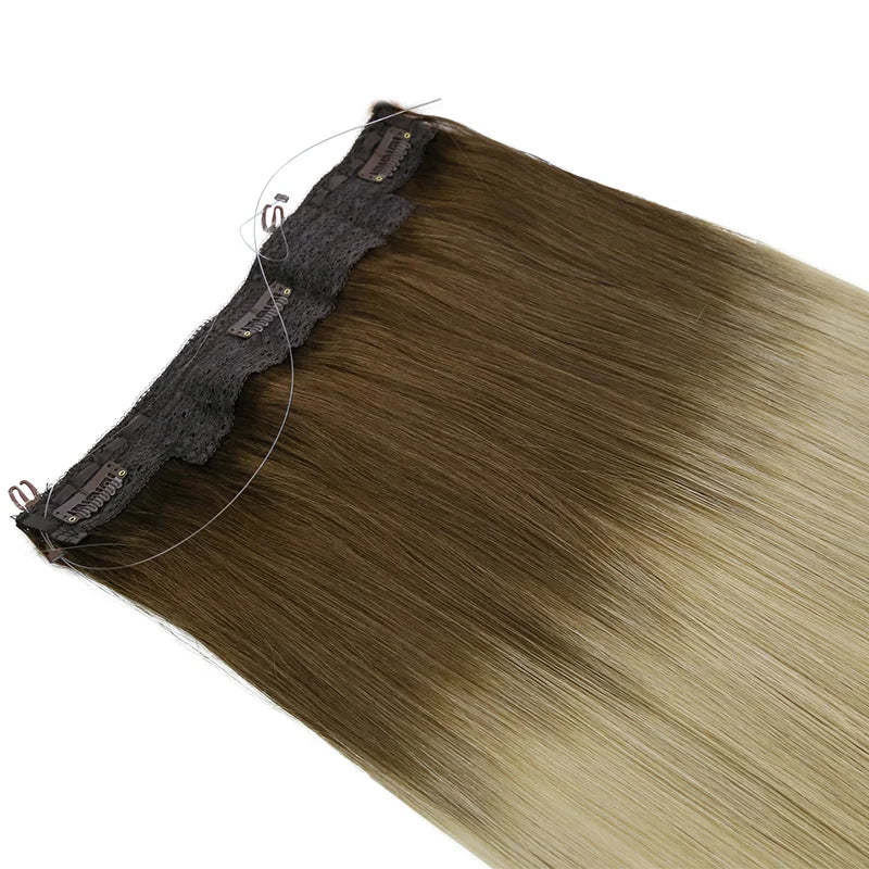 Extensiones HILO INVISIBLE 66 cm Largo 150 gr  Cabello Virgen ©️ Natural 100%
