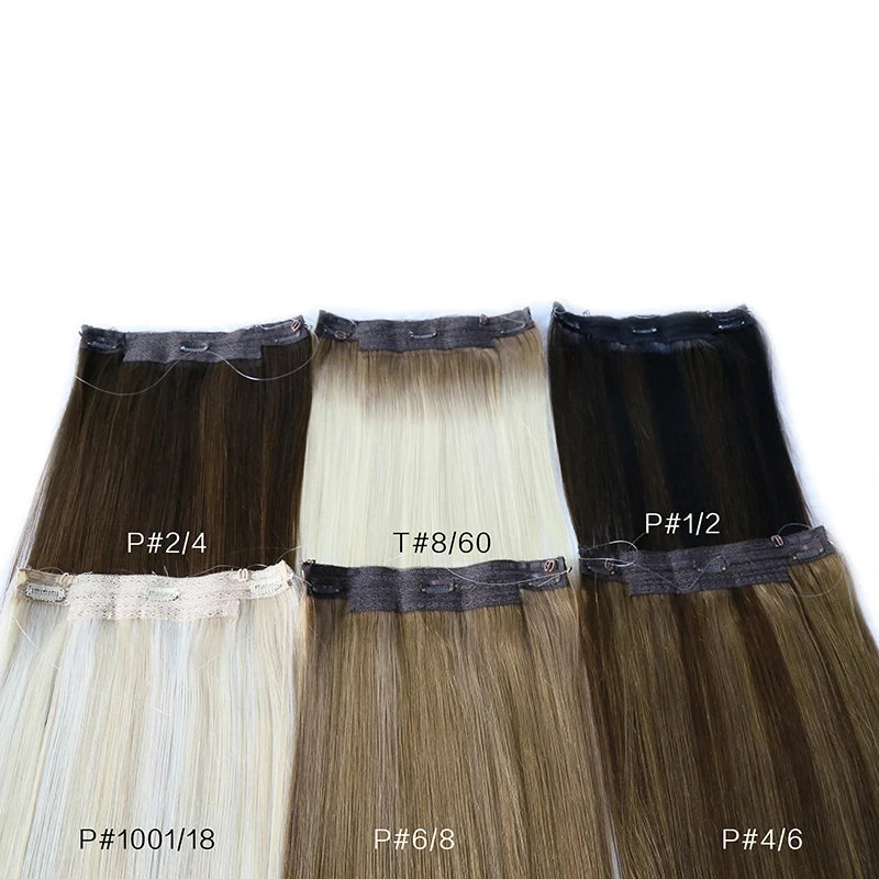 Extensiones HILO INVISIBLE 66 cm Largo 150 gr  Cabello Virgen ©️ Natural 100%