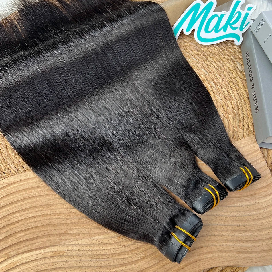 Extensiones POR CAPAS Negro Natural 76 cm largo Cabello Virgen 100%