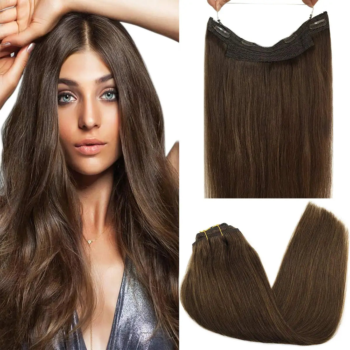EXtensiones HILO INVISIBLE Balayage 50 cm Largo Cabello Virgen 100%