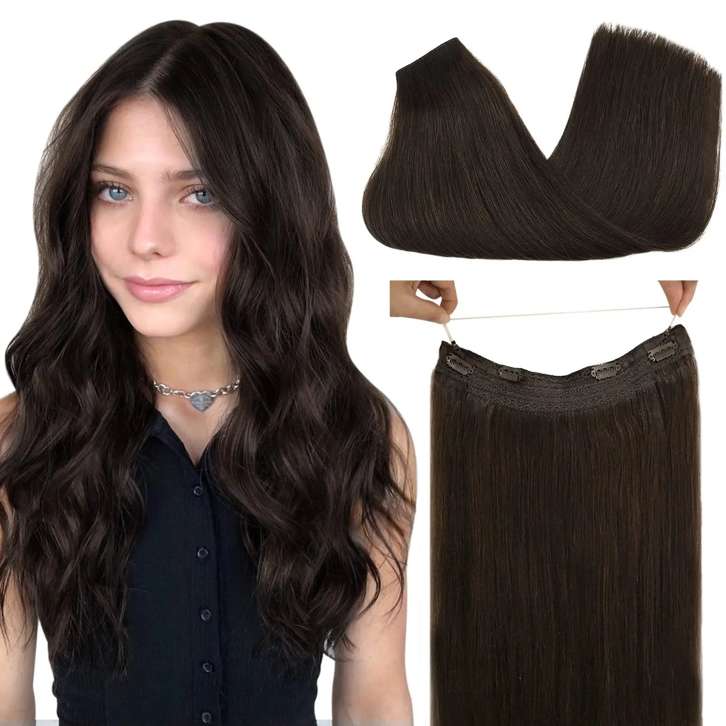 EXtensiones HILO INVISIBLE Balayage 50 cm Largo Cabello Virgen 100%