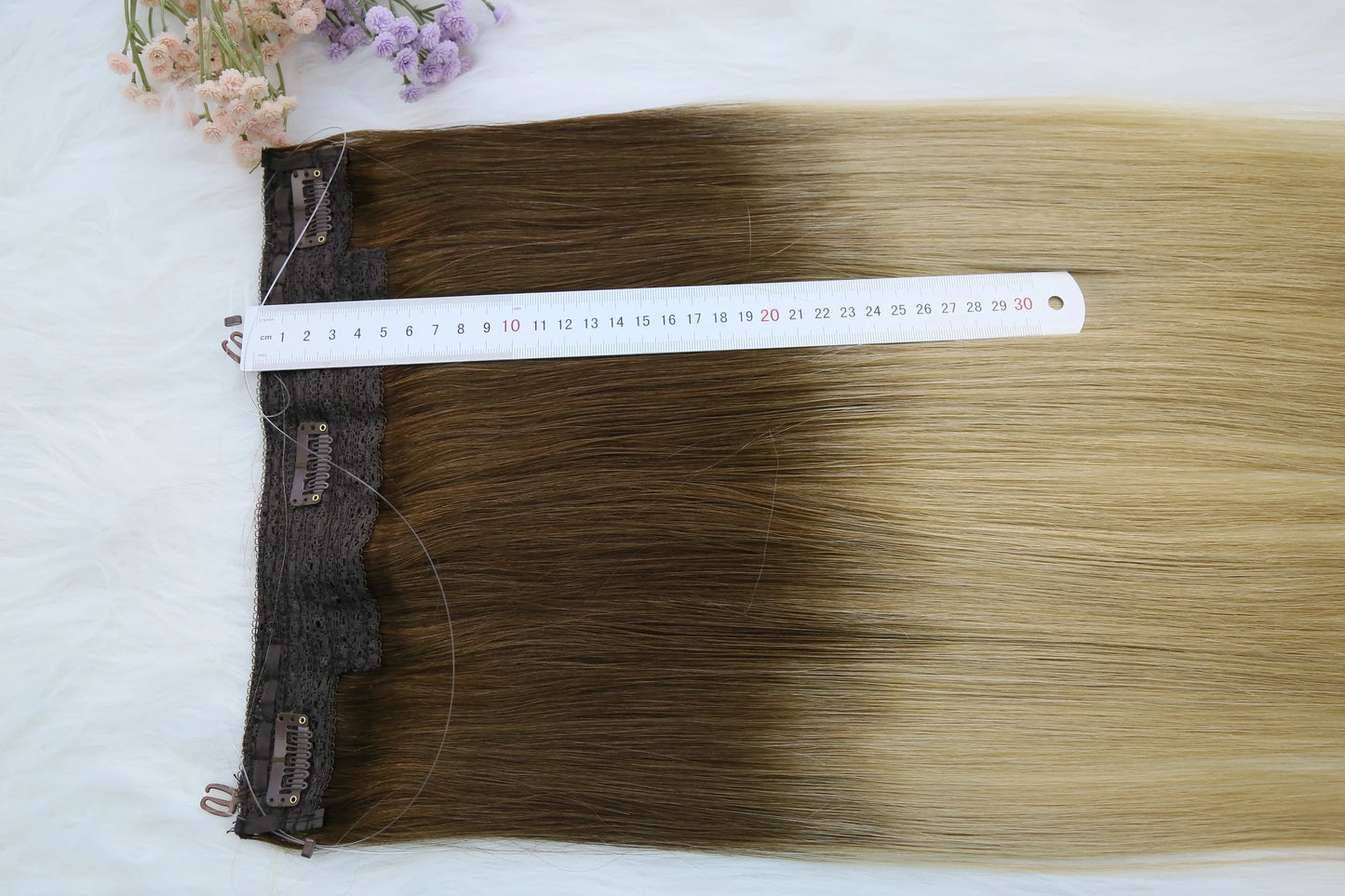 Extensiones HILO INVISIBLE 66 cm Largo 150 gr  Cabello Virgen ©️ Natural 100%