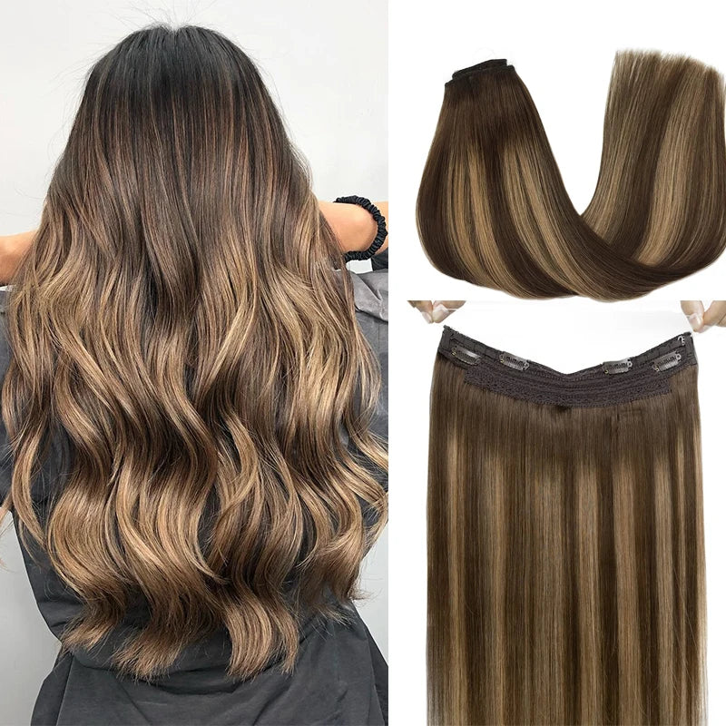 EXtensiones HILO INVISIBLE Balayage 50 cm Largo Cabello Virgen 100%