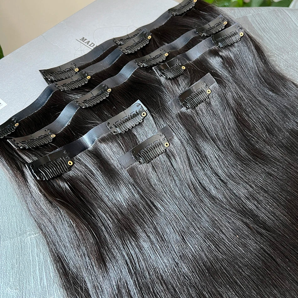 Extensiones POR CAPAS Negro Natural 76 cm largo Cabello Virgen 100%