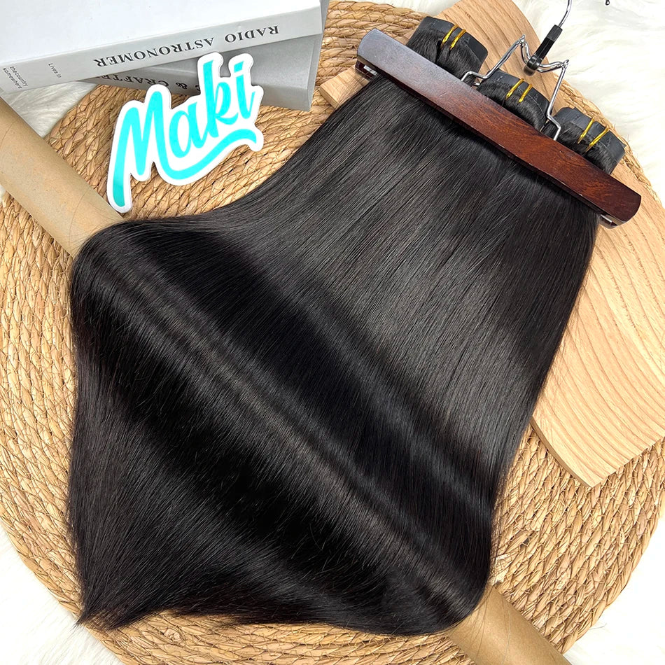 Extensiones POR CAPAS Negro Natural 76 cm largo Cabello Virgen 100%